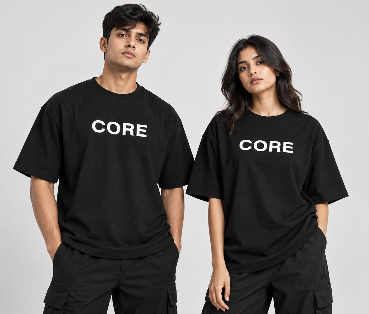 CORE Oversized Tee — Jet Black