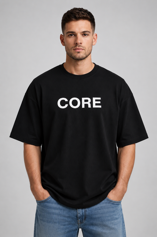 CORE Oversized Tee — Jet Black